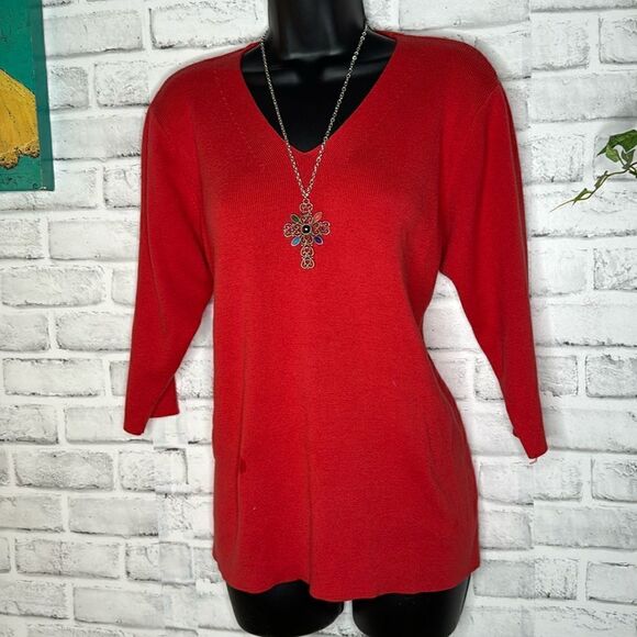 Vintage Dress barn Vneck Knit Sweater Size 14/16 - Picture 1 of 6